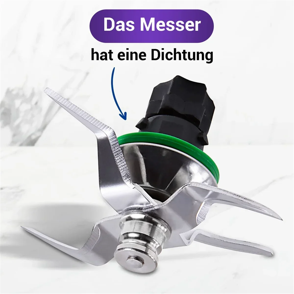 Cuchilla de repuesto compatible Thermomix® TM5 – Acero inoxidable 304, fácil instalación